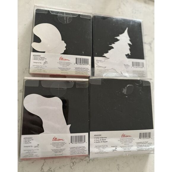 Sizzix Lot Of 4 Christmas Stu K Ellison Dies Scrapbooking Cards Baby Fast Ship - Picture 2 of 2